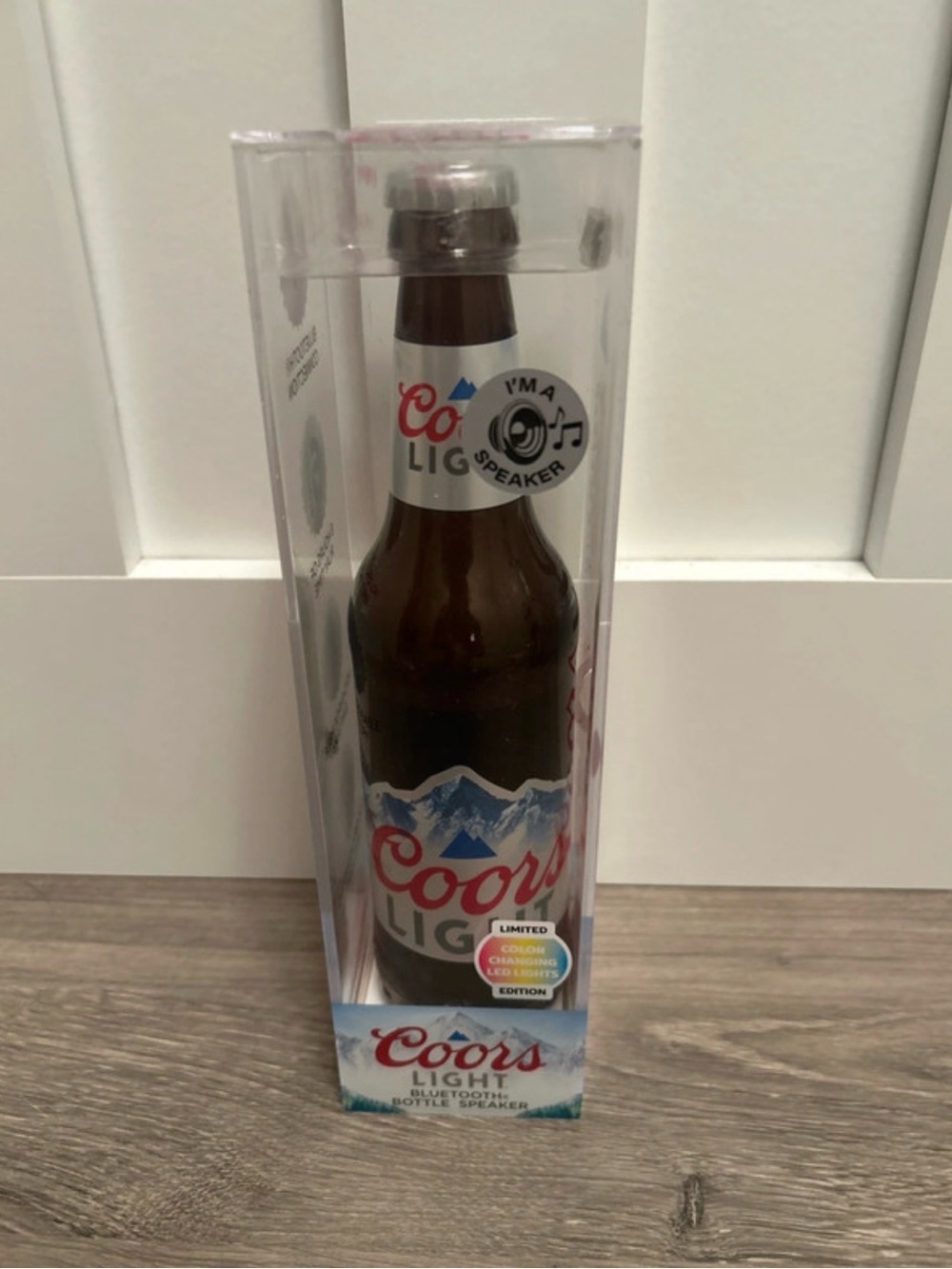 Coors Light Bluetooth Bottle Speaker - Silver and Brown